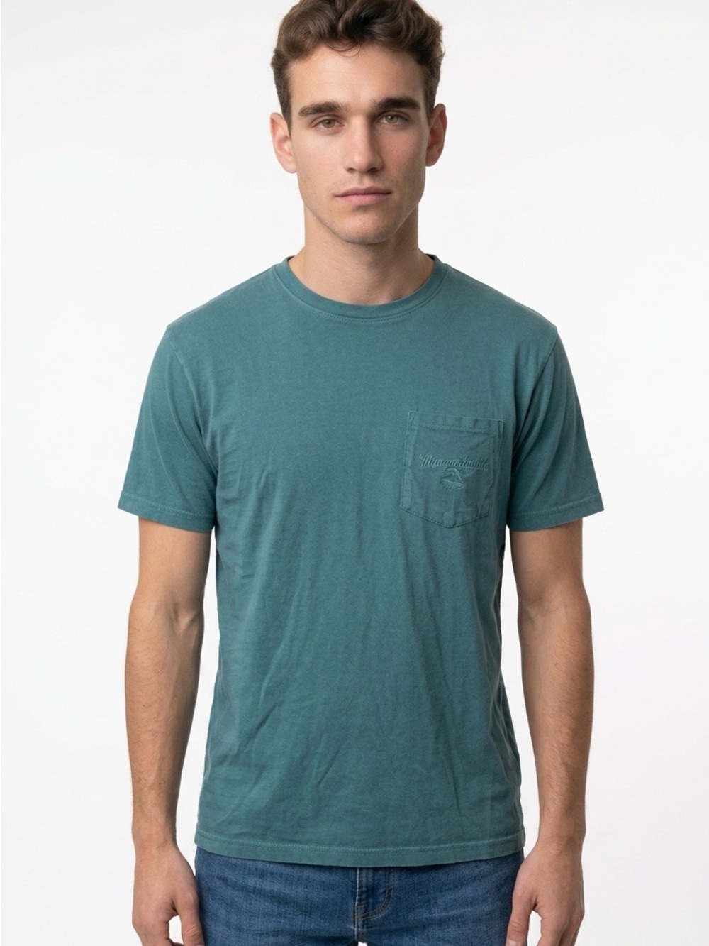 2313 - Vintage Margaritaville Teal Short Sleeve Pocket Tee